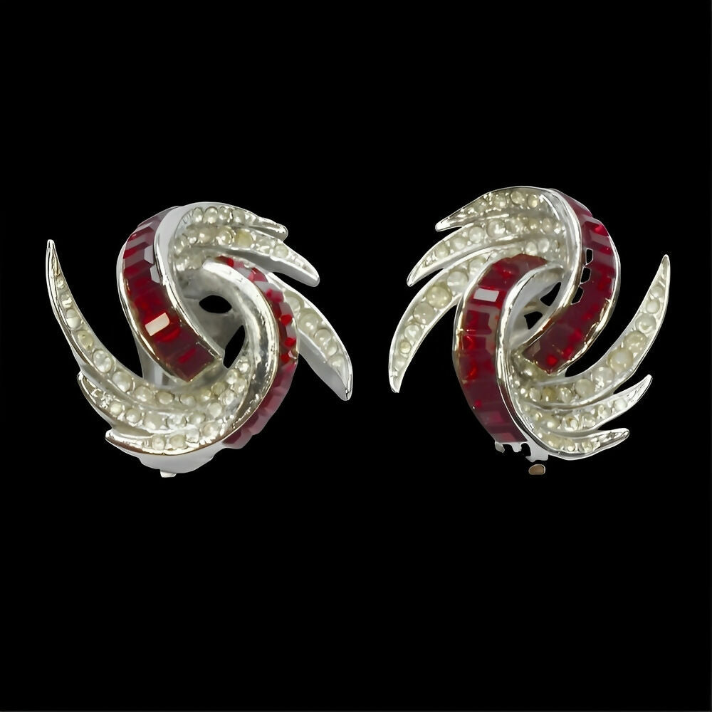 silver-plated-abstract-feather-design-earrings-with-red-and-clear-rhinestones-6p