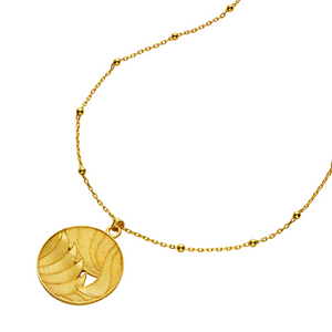 DAY MEDALLION NECKLACE 18K GOLD VERMEIL