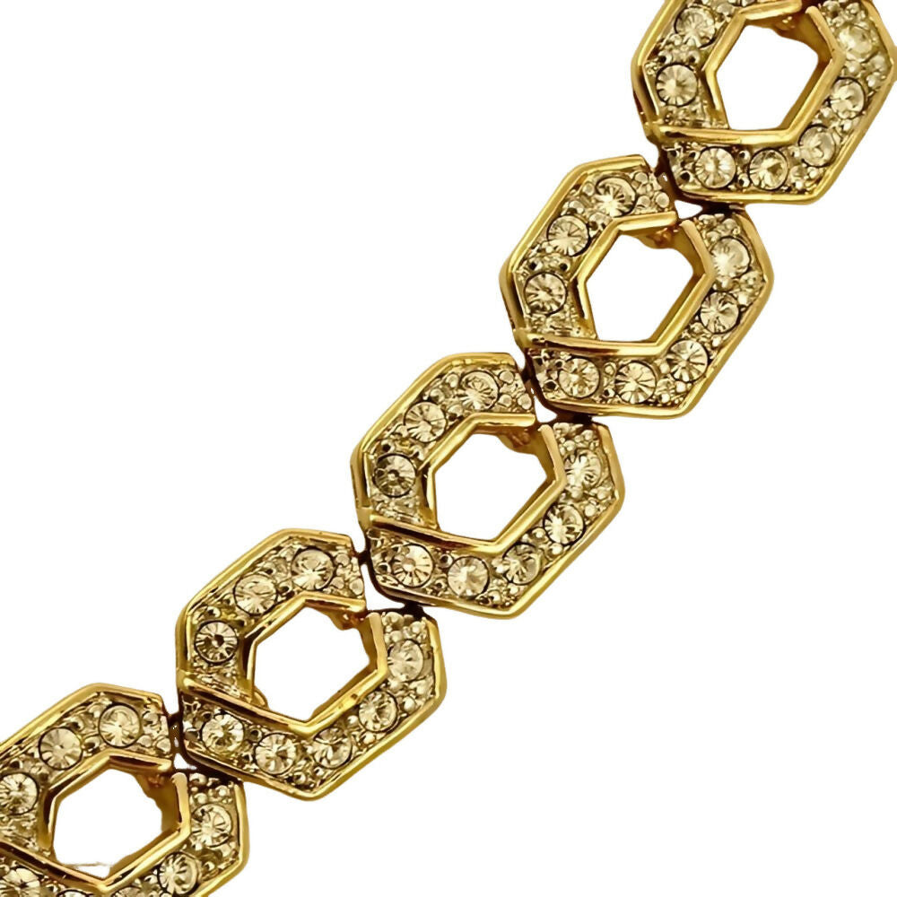 ms-gold-plated-hexagon-link-necklace-with-multiple-clear-crystals-3z(1)