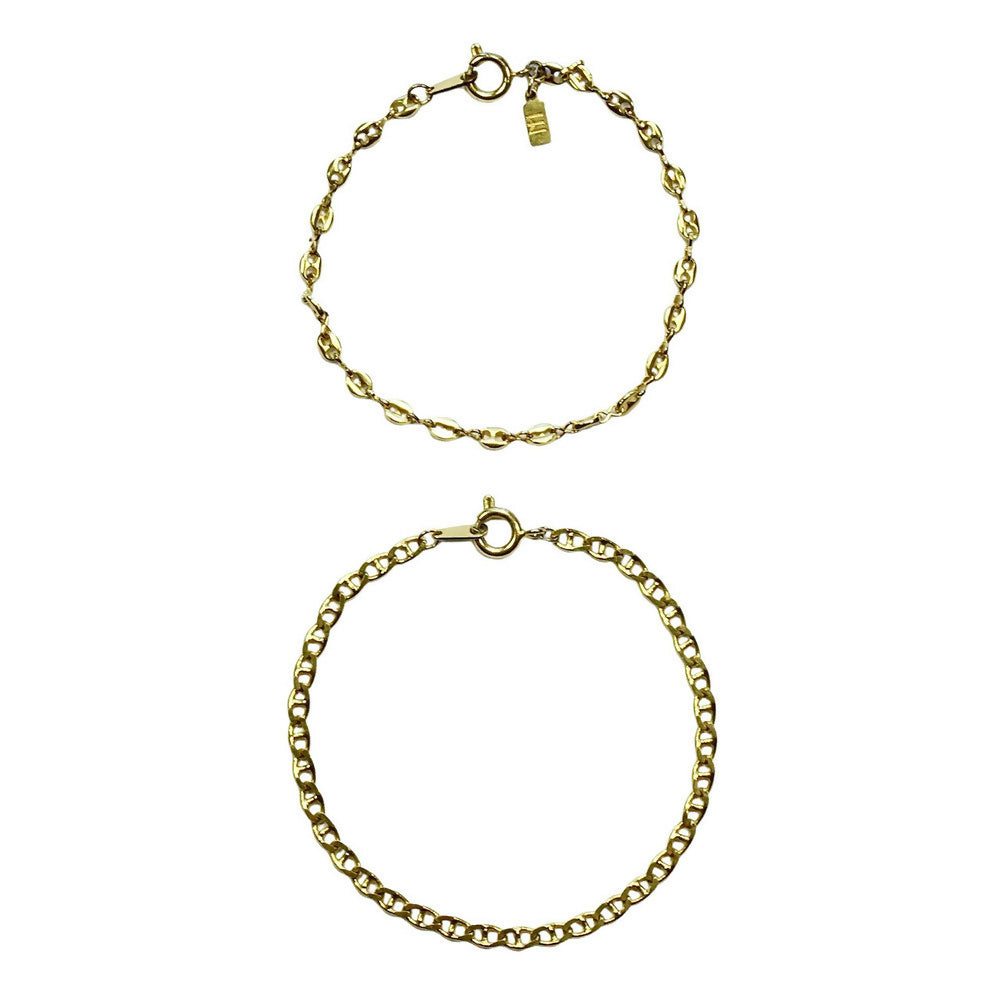 pair-of-gold-plated-flat-anchor-bracelets-one-with-mark-1p