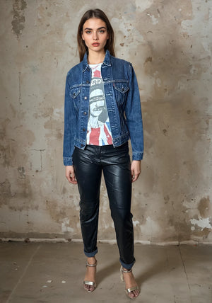 Vintage Original 1990's Blue Denim Levis Jacket UK 8 - 12