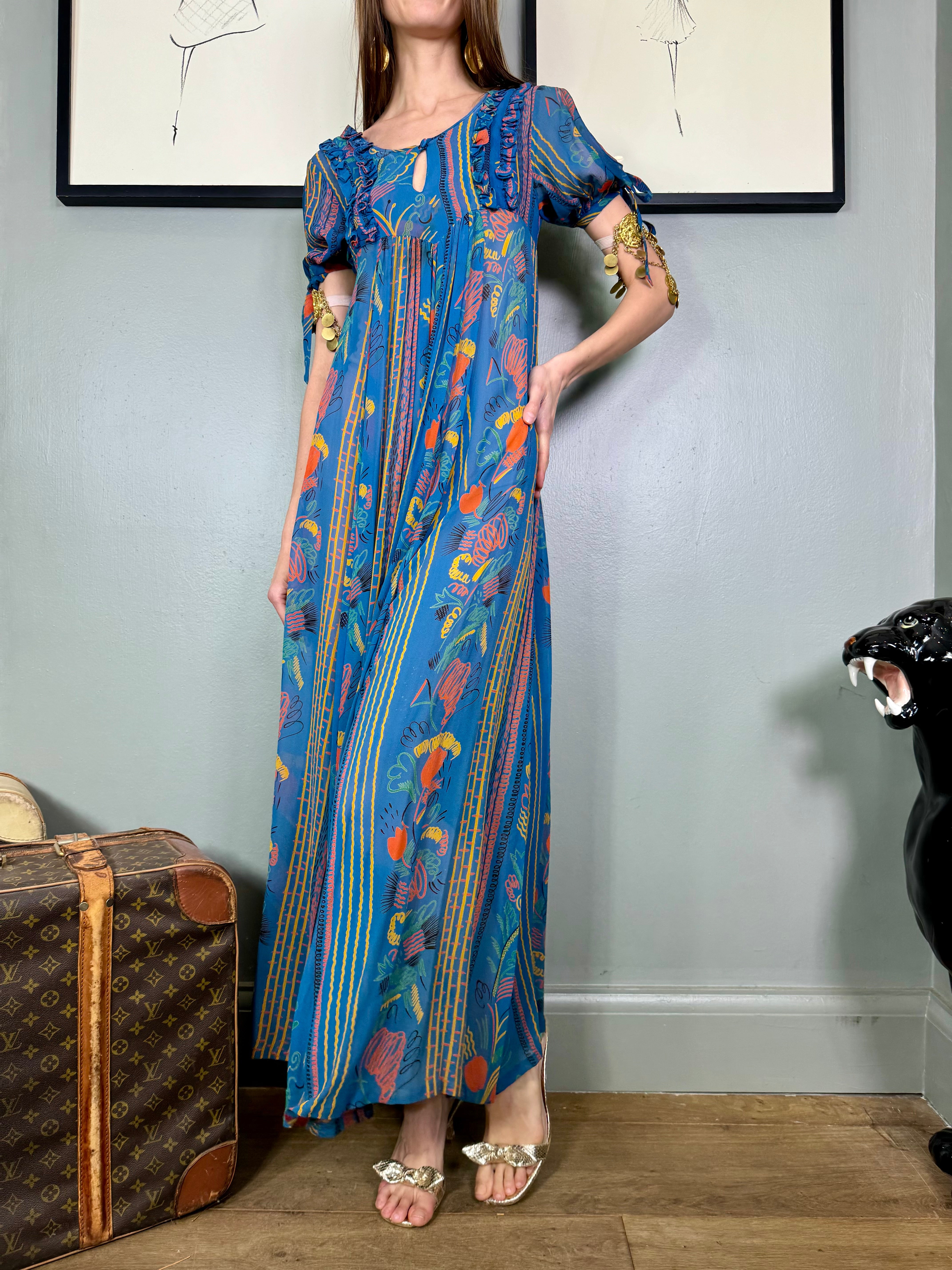 Ossie Clark, Celia Birtwell print dress – Peekaboo Vintage Marketplace