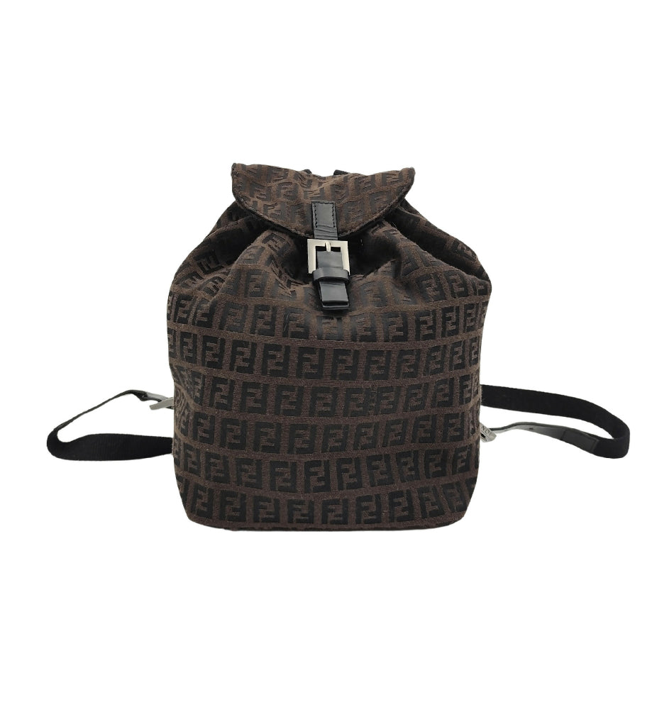 FENDI BROWN MONOGRAM MINI BACKPACK