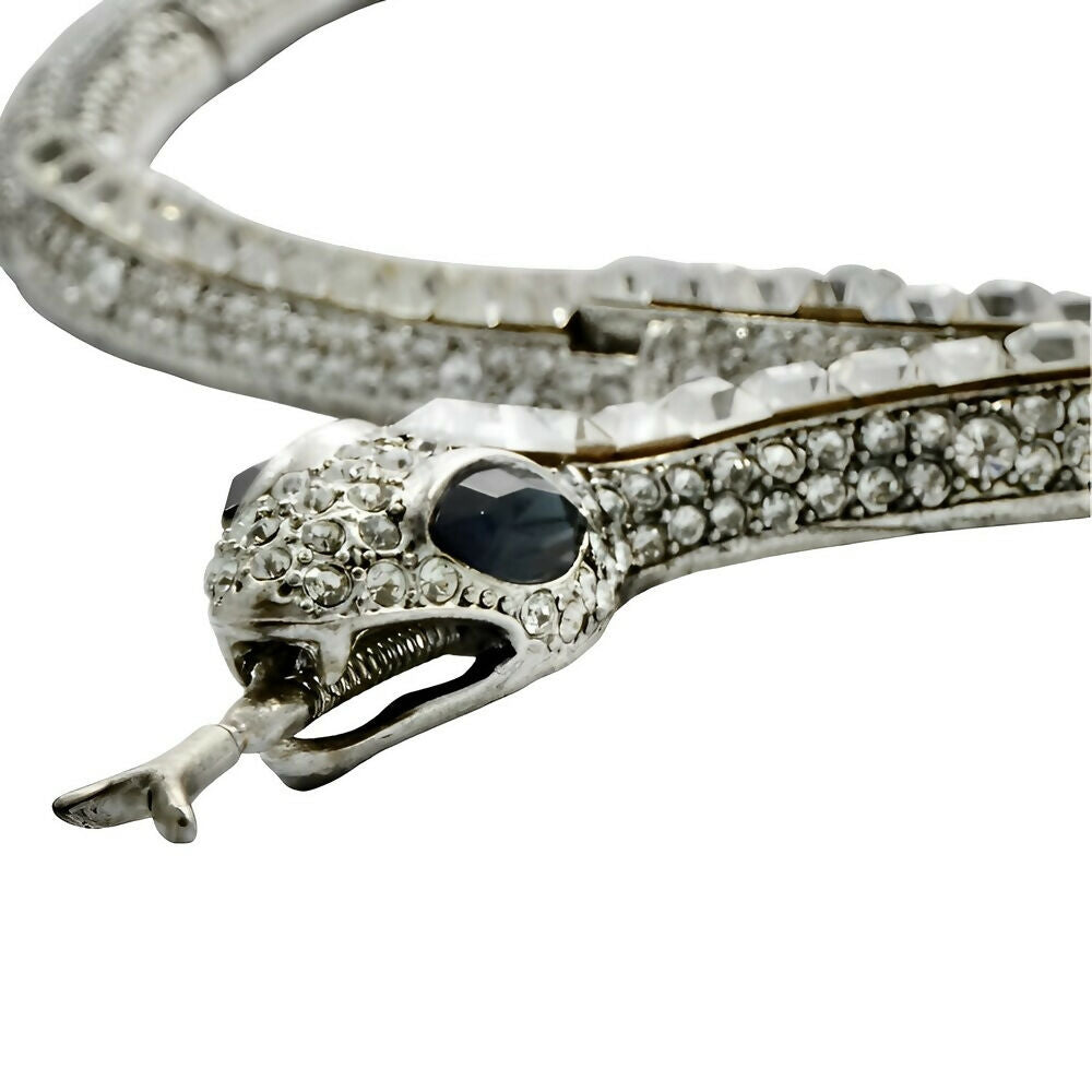 silver-tone-black-enamel-and-rhinestones-snake-link-collar-necklace-6p