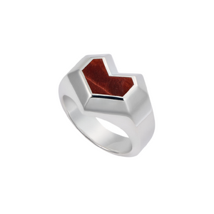 DARYL HEART RING STERLING SILVER