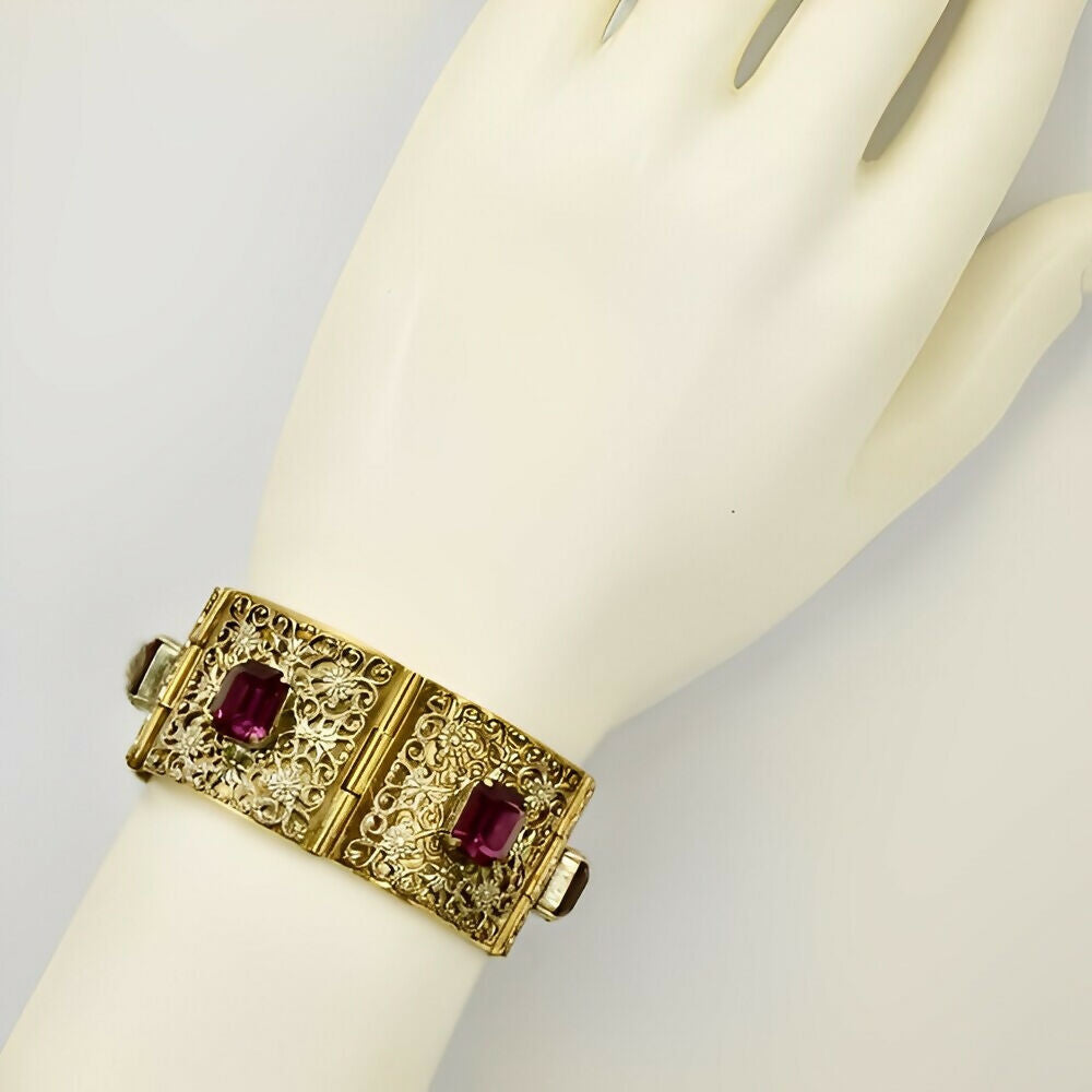 italian-giuliano-fratti-gm-gold-plated-filigree-bracelet-with-mauve-glass-stones-6z