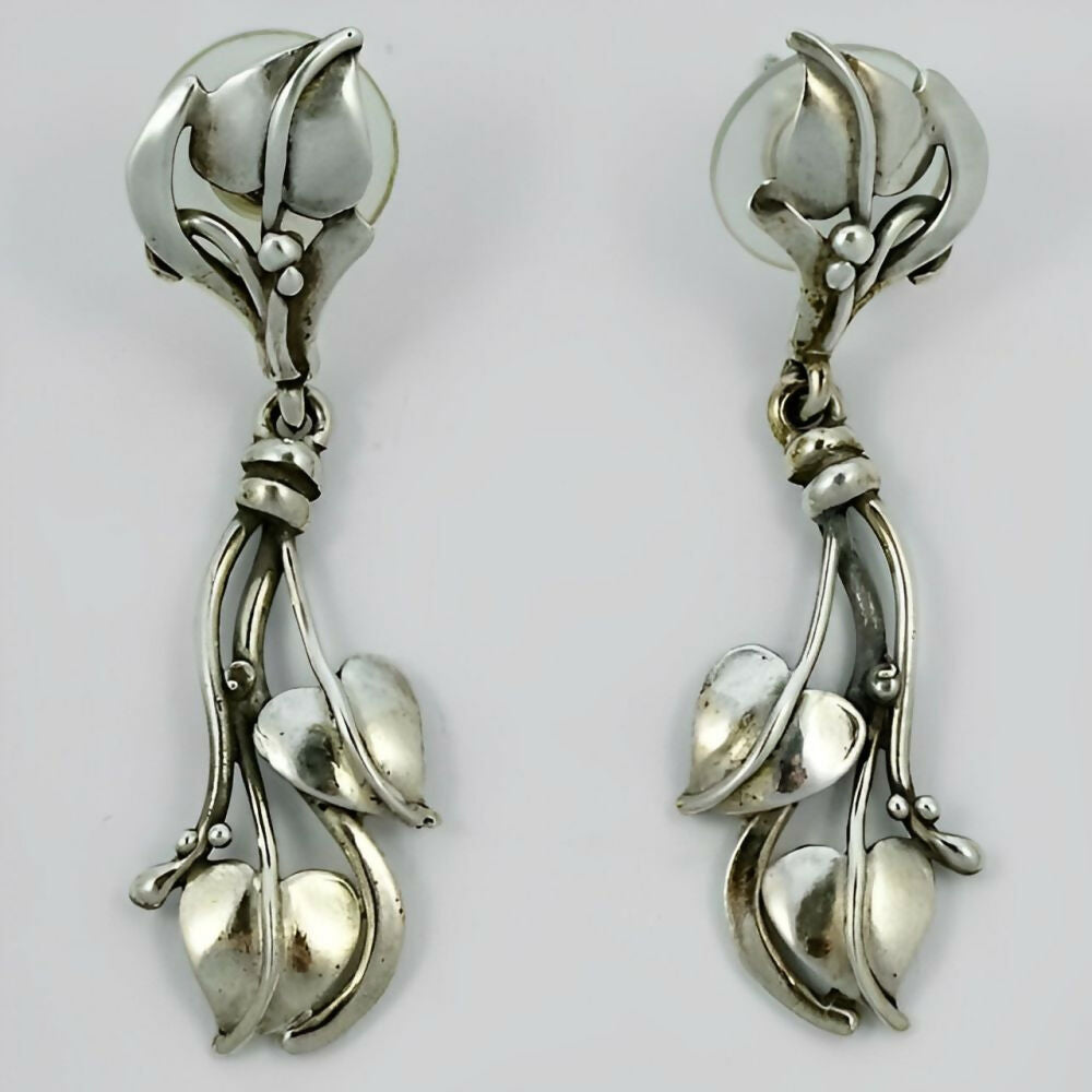 Sterling-Silver-Art-Nouveau-Style-Collar-Necklace-and-Earrings-Set-circa-1990s-4z