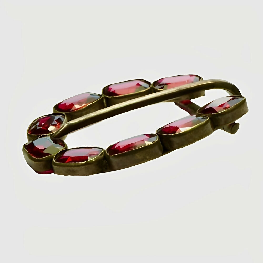 french-art-deco-silver-plated-belt-buckle-with-garnet-glass-stones-4p