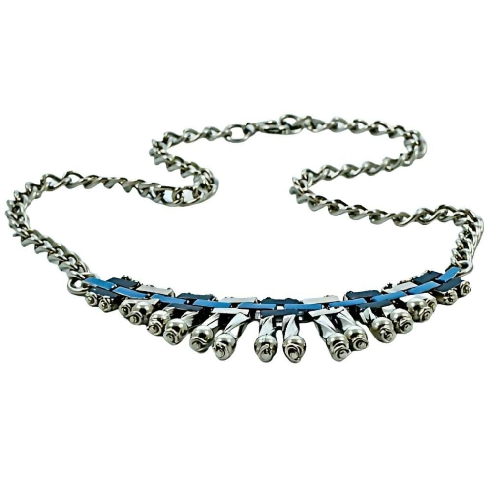 Jakob-Bengel-Art-Deco-Chrome-Plated-Blue-and-Black-Enamel-Necklace-circa-1930s-4zs