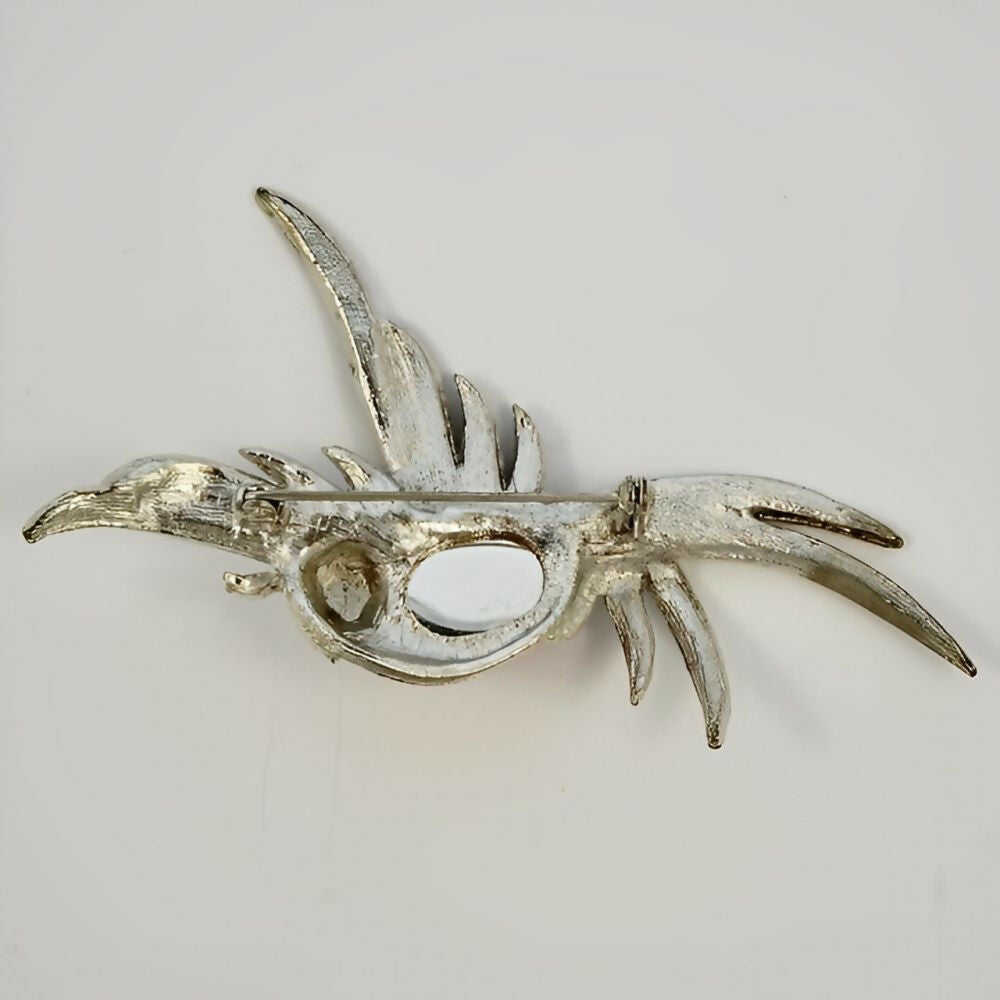 Silver-Plated-Bird-Brooch-with-a-Pink-Glass-Cabachon-circa-1980s-4zp