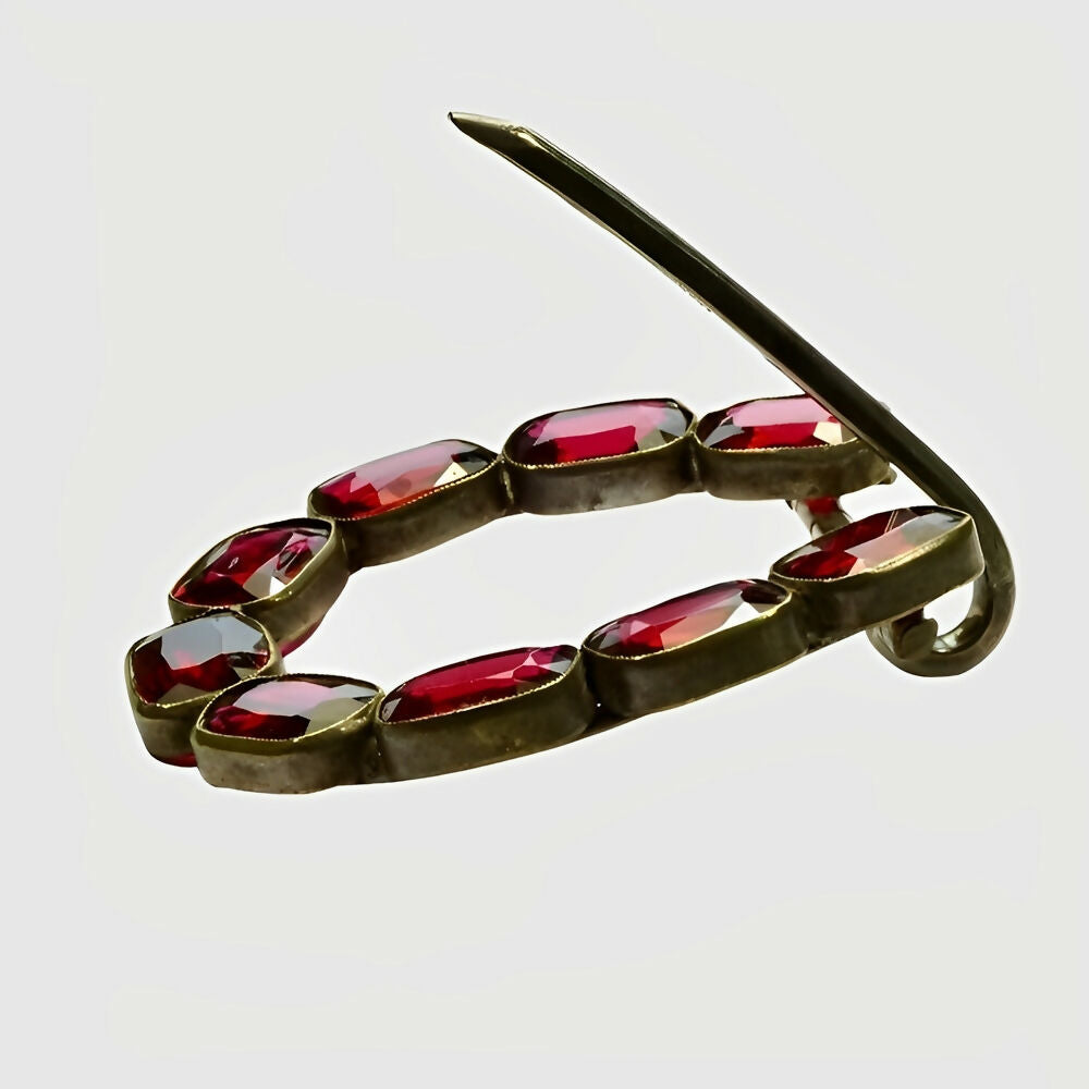french-art-deco-silver-plated-belt-buckle-with-garnet-glass-stones-5p