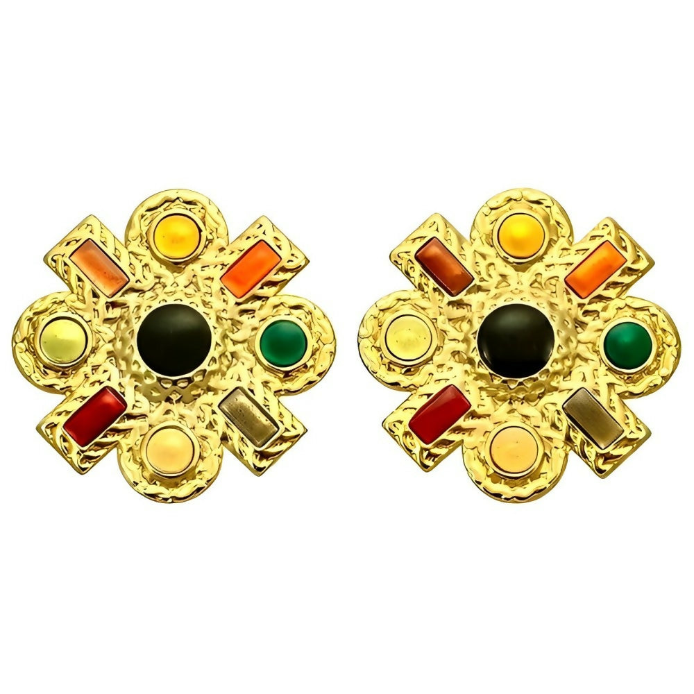 gold-tone-stamped-multi-coloured-clip-on-earrings-1z