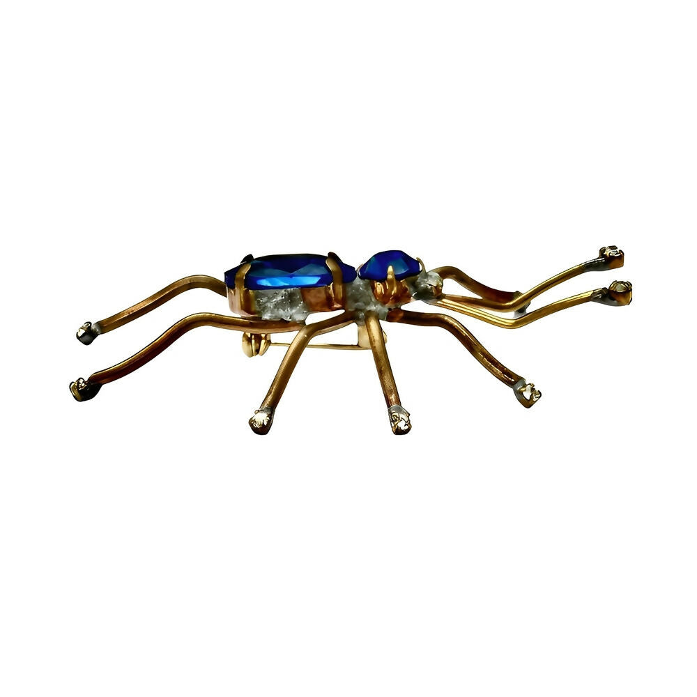 gold-tone-blue-and-clear-rhinestone-spider-brooch-2p