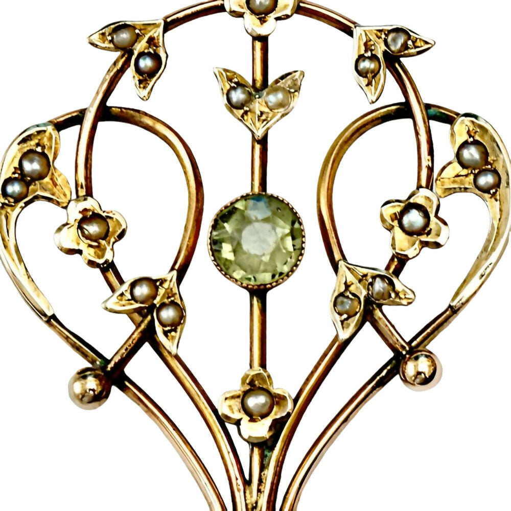 Art-Nouveau-9ct-Gold-Lavaliere-Pendant-Peridot-Paste-and-Natural-Seed-Pearls-2z