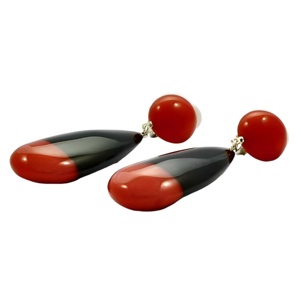 marion-godart-red-and-black-drop-clip-on-shiny-plastic-statement-earrings-2z