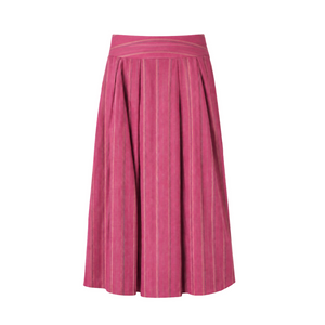 VALERY SKIRT PINK STRIPE LINEN
