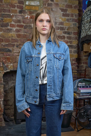 Anarchy Vintage Levi’s Denim Jacket with Lace Back Yoke