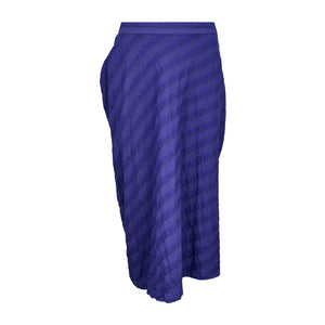 2000s Vivienne Westwood Anglomania Purple Stripe Bustle Skirt