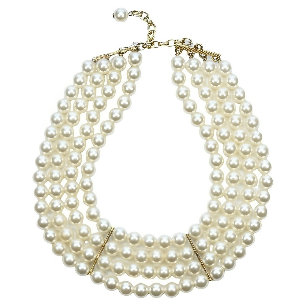 gold-plated-and-four-strand-cream-faux-pearl-necklace-1p