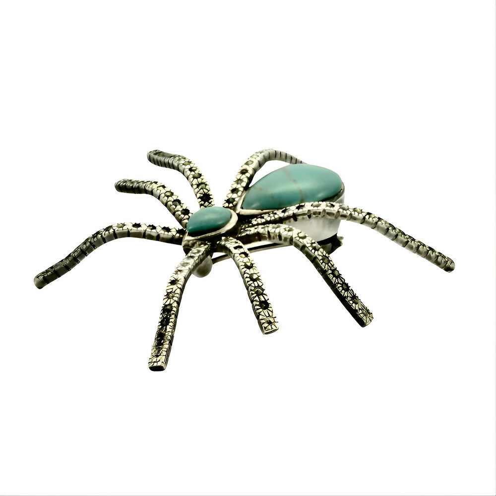 sterling-silver-turquoise-and-marcasite-spider-brooch-3p