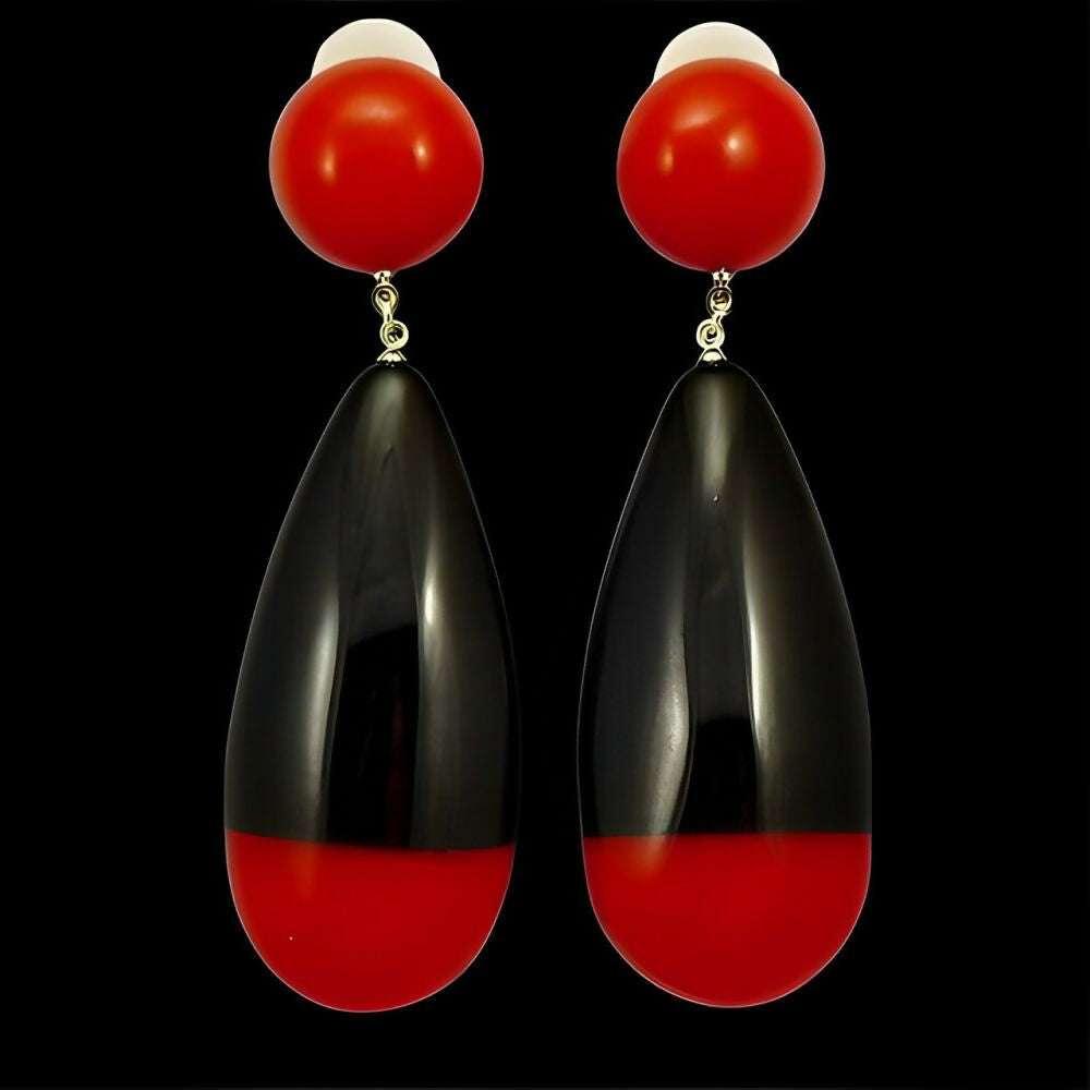 marion-godart-red-and-black-drop-clip-on-shiny-plastic-statement-earrings-6z