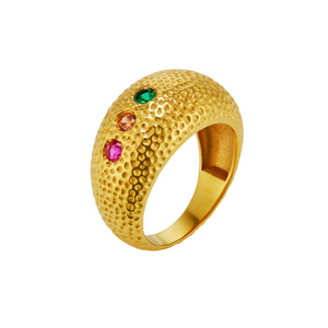 ZADIE DOME 18K GOLD PLATED RING