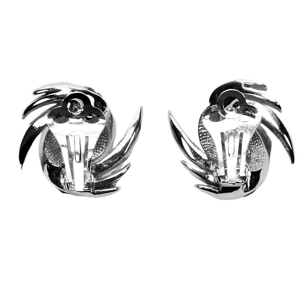 silver-plated-abstract-feather-design-earrings-with-red-and-clear-rhinestones-2p