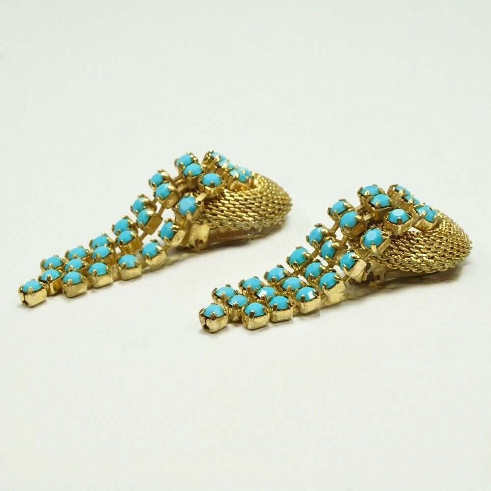 gold-plated-earrings-with-turquoise-glass-crystals-1950s-4p