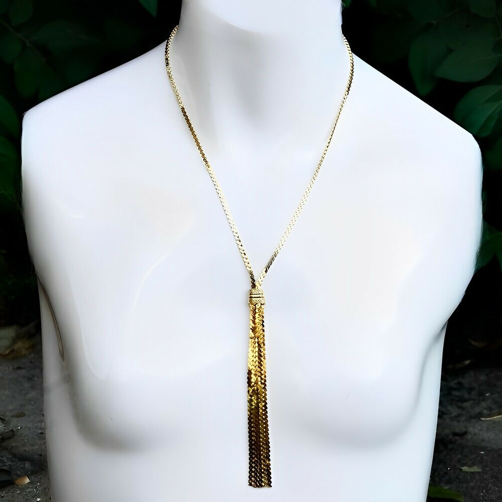 gold-plated-plaited-serpentine-chain-tassel-necklace-circa-1980s-5p