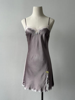 Victoria Secret 2000s Sleeveless Lace Mini Slip Dress - XS-S