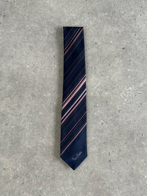 Pierre Cardin Paris 1990s Striped Tie