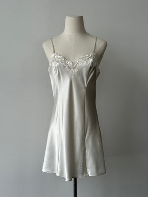 Victoria's Secret 2000s Satin Lace Mini Slip Dress - S
