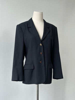 Max Mara Weekend 1990s Virgin Wool Bespoke Button Jacket - S