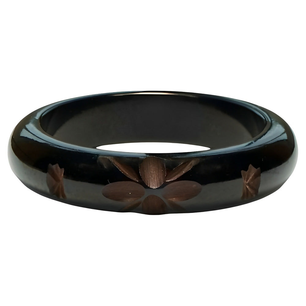 art-deco-black-and-medium-brown-carved-bakelite-bangle-1p