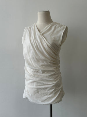Ralph Lauren 2000s Cotton Wrap Top - L