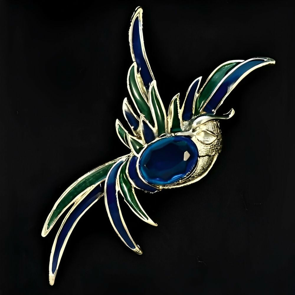 silver-plated-blue-and-green-enamel-bird-brooch-circa-1980s - 5z