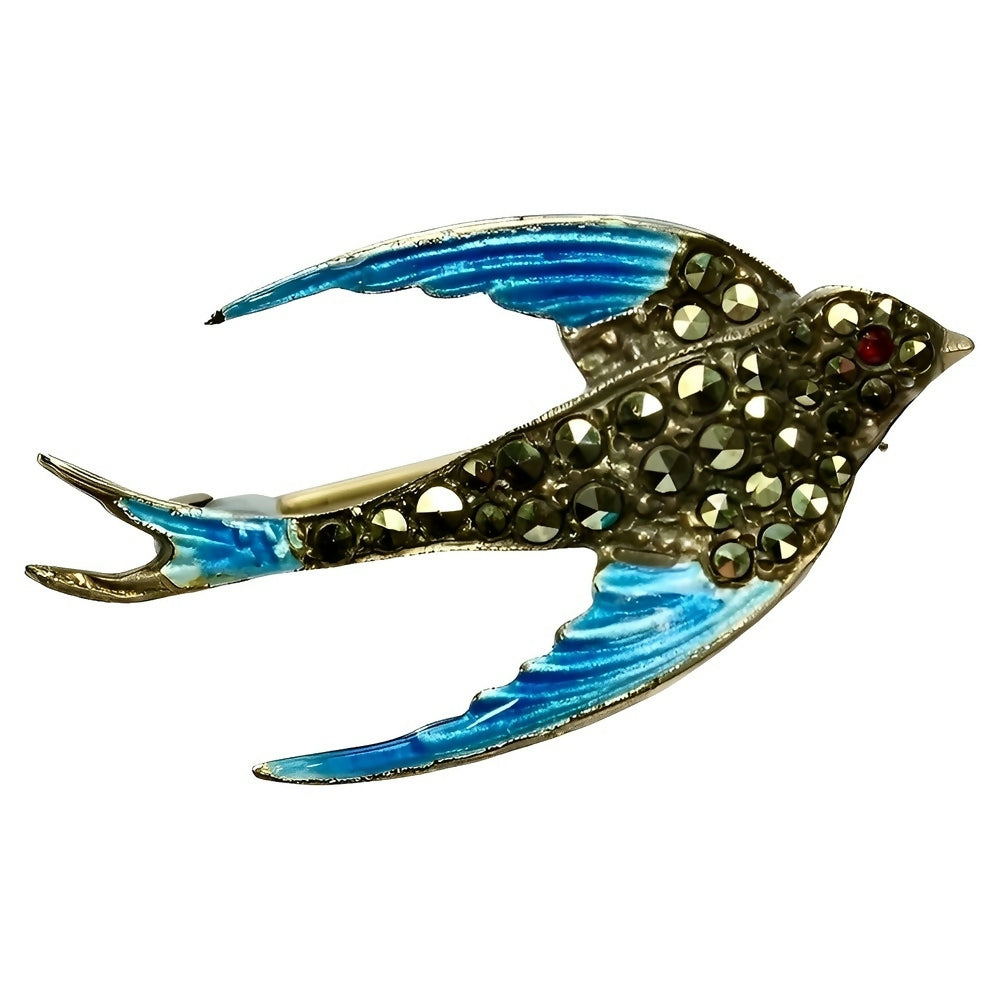 sterling-silver-marcasite-blue-enamel-swallow-bird-brooch-circa-1930s-1p