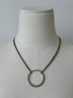 Emporio Armani 1990s Circle Pendant Necklace