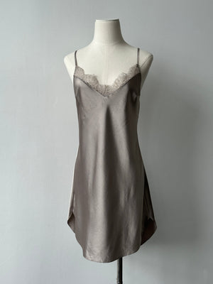 Victoria's Secret 2000s Satin Lace Mini Slip Dress - S