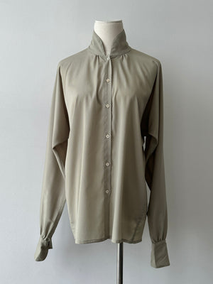 Vintage 1990s High Neck Batwing Shirt - M