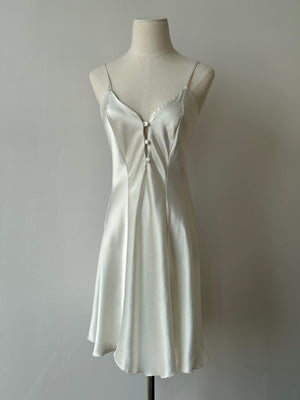 Vintage 1990s Satin Mini Slip Dress - S