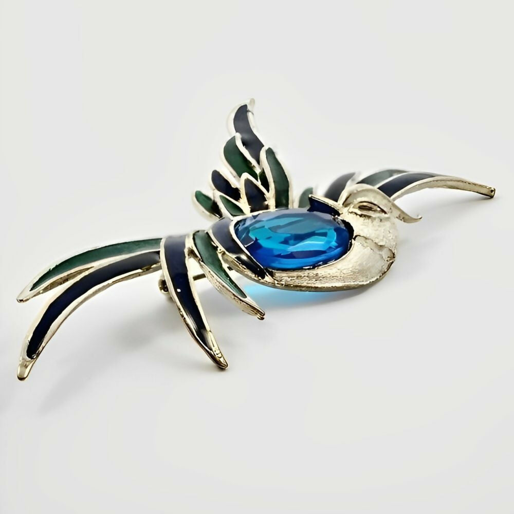 silver-plated-blue-and-green-enamel-bird-brooch-circa-1980s - 4z