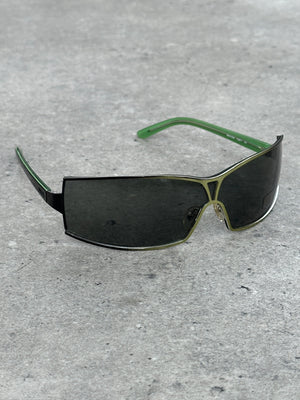 Versace Versus 2000s Semi Rimless Logo Sunglasses