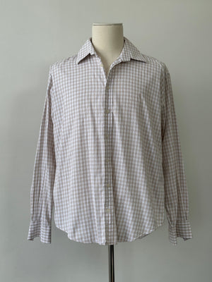 Yves Saint Laurent Pour Homme 2000s Pure Cotton Check Shirt - XL
