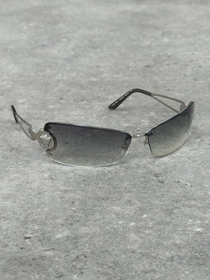 Versace 2000s Medusa Logo Rimless Sunglasses
