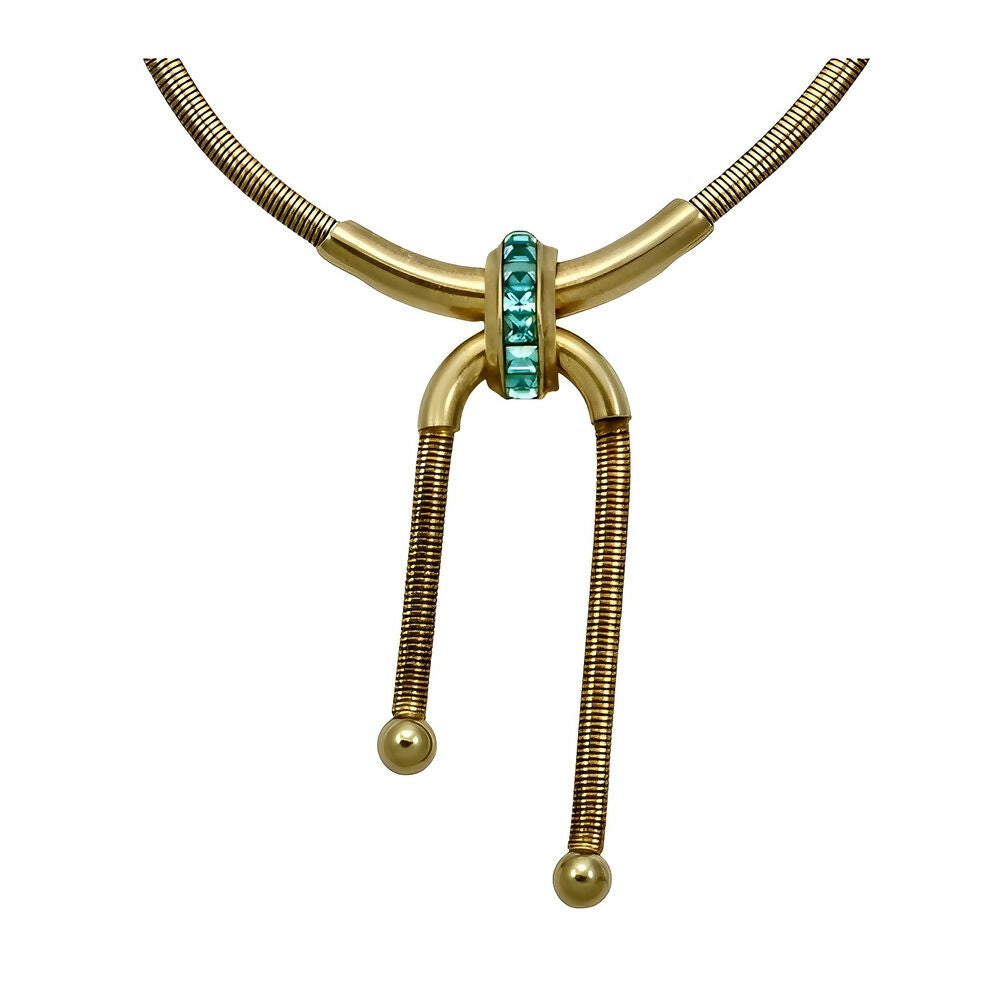 coro-pegasus-gold-plated-and-aqua-blue-rhinestone-pendant-necklace-circa-1940s-2p