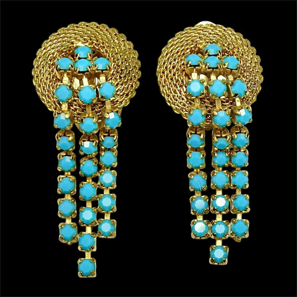 gold-plated-earrings-with-turquoise-glass-crystals-1950s-5p