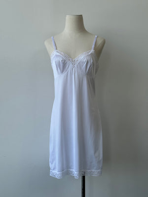 Vintage 2000s Satin Lace Mini Slip Dress - S