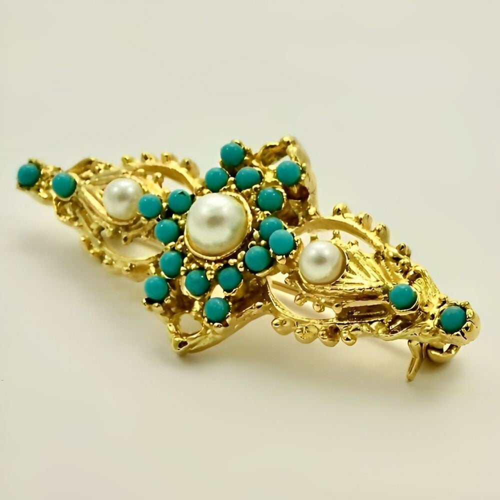 gold-plated-faux-turquoise-and-faux-pearl-brooch-circa-1990s-3z