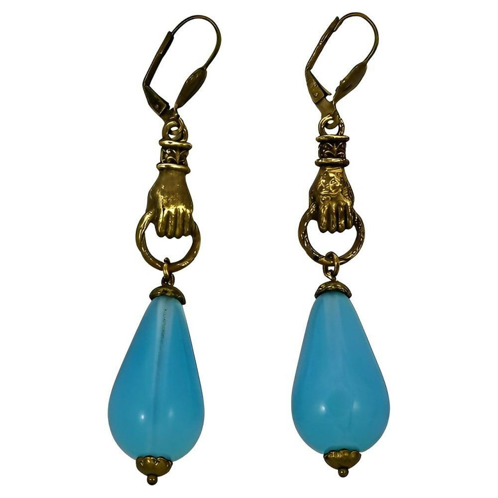 gold-plated-hands-lever-back-earrings-with-blue-opaline-drops-1z